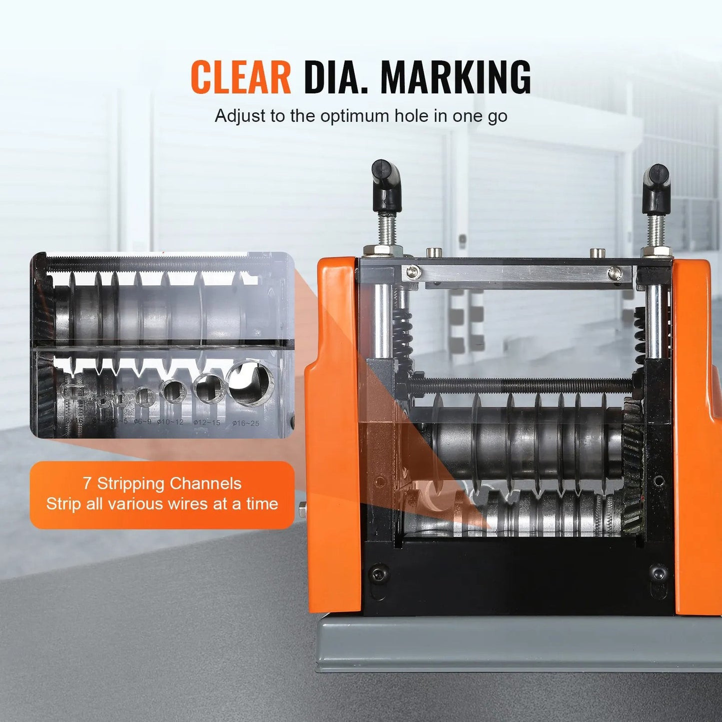 AS Equipment electric cable stripping machine with multiple wire stripping channels