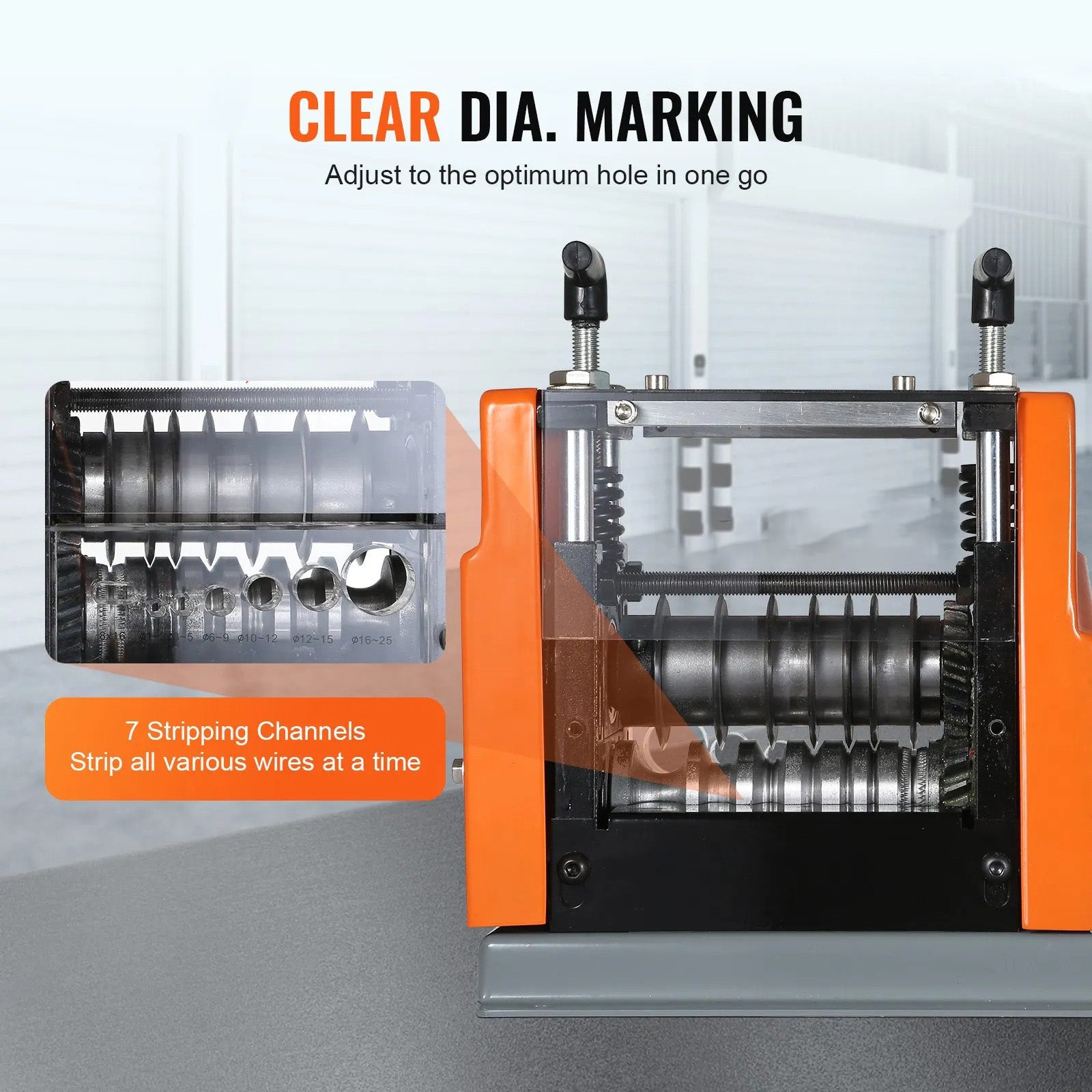 AS Equipment electric cable stripping machine with multiple wire stripping channels