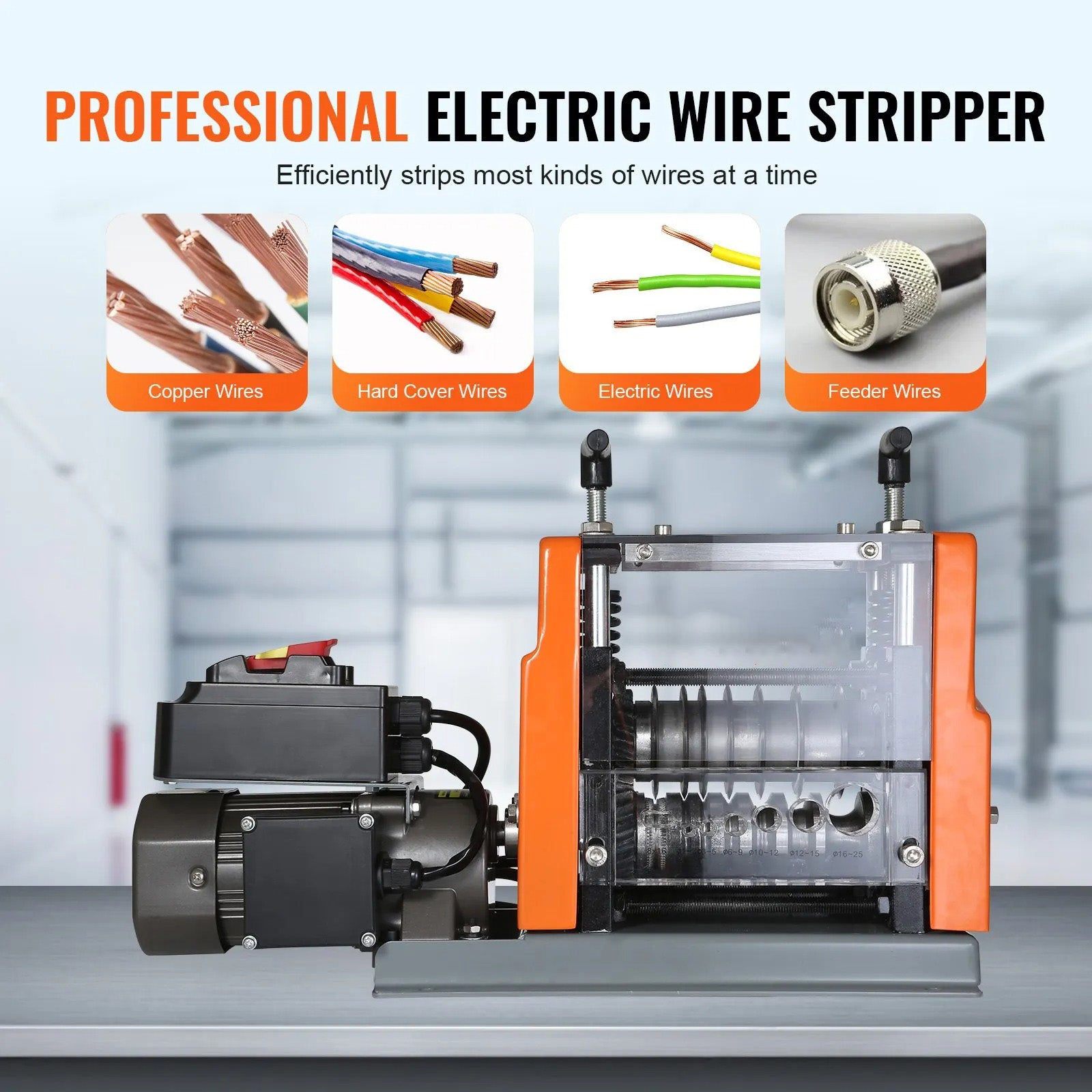 AS Equipment electric cable stripping machine with multiple wire stripping channels