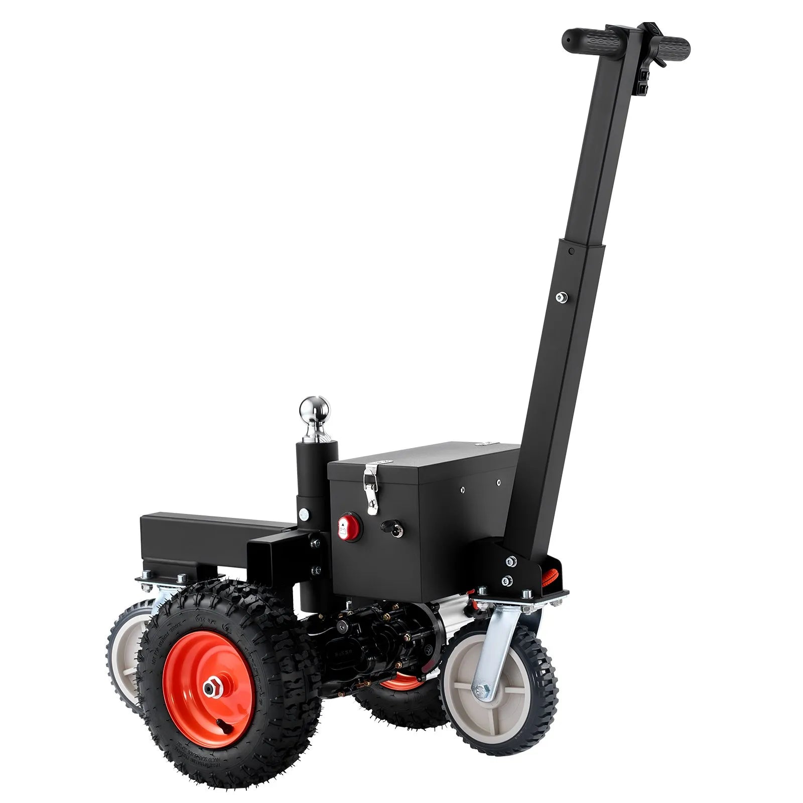 AS Equipment electric trailer dolly with pneumatic tires and dual hitch balls