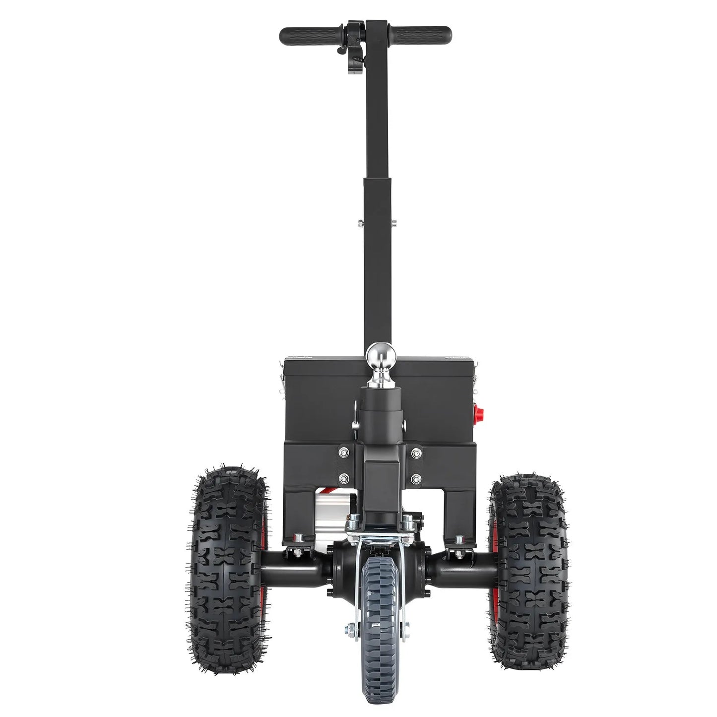 AS Equipment electric trailer dolly with pneumatic tires and dual hitch balls