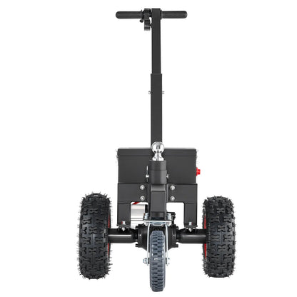 AS Equipment electric trailer dolly with pneumatic tires and dual hitch balls