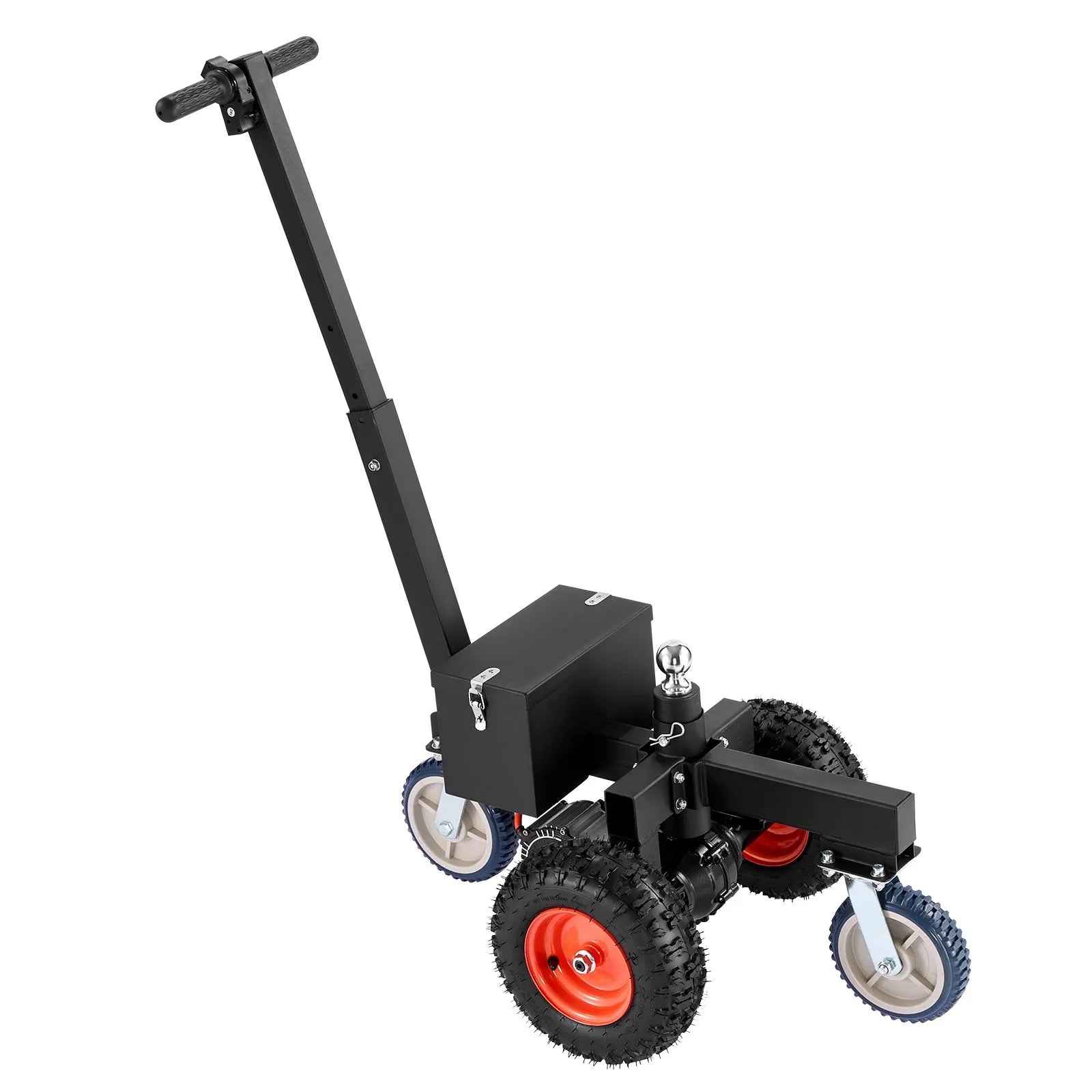 AS Equipment electric trailer dolly with pneumatic tires and dual hitch balls