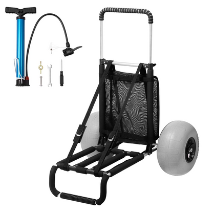 AS Equipment folding beach cart with balloon wheels for sand and outdoor transport
