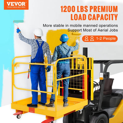 AS Equipment forklift safety cage platform with folding design and lockable wheels