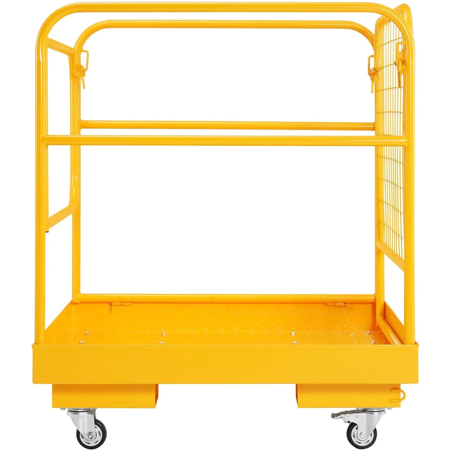 AS Equipment forklift safety cage platform with folding design and lockable wheels