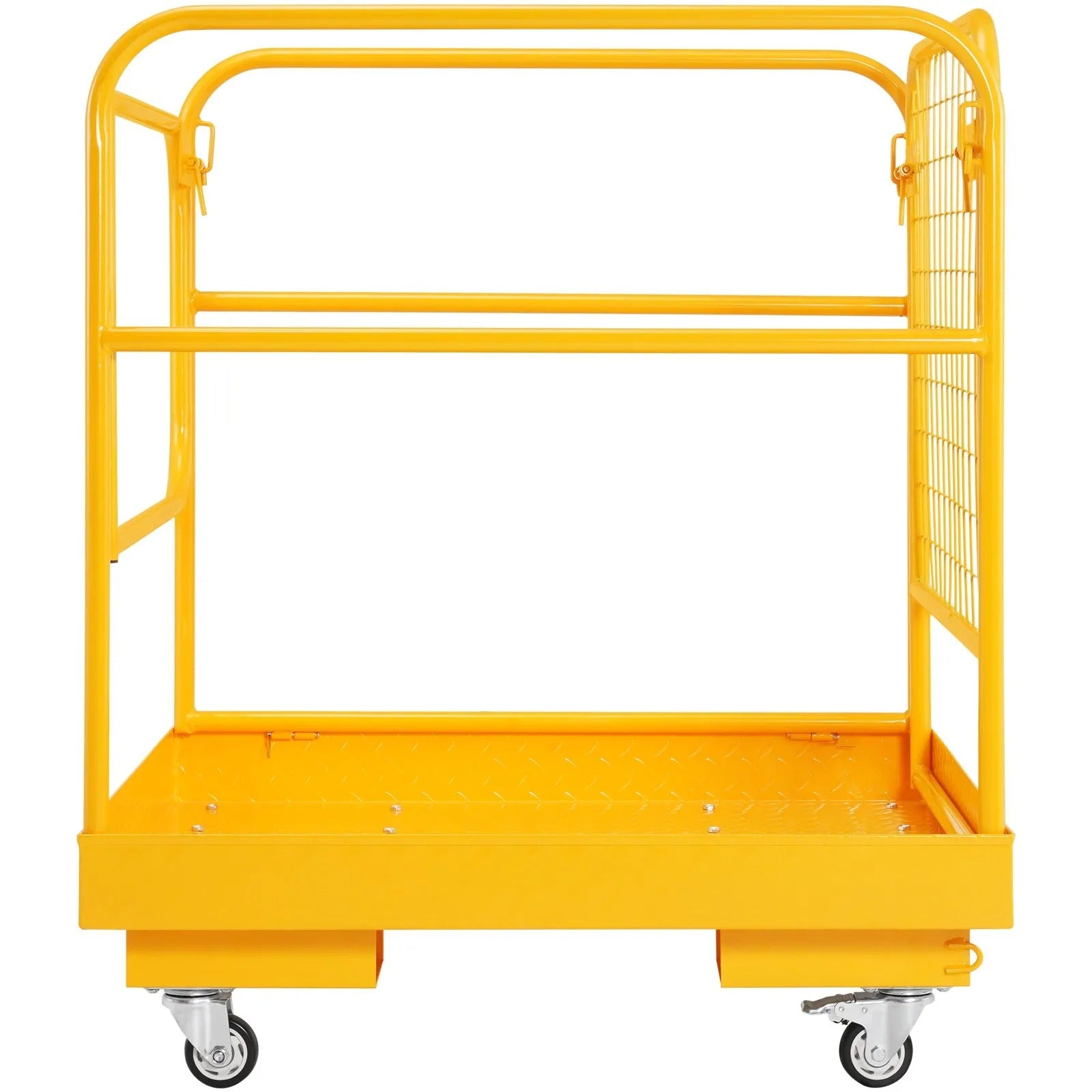 AS Equipment forklift safety cage platform with folding design and lockable wheels