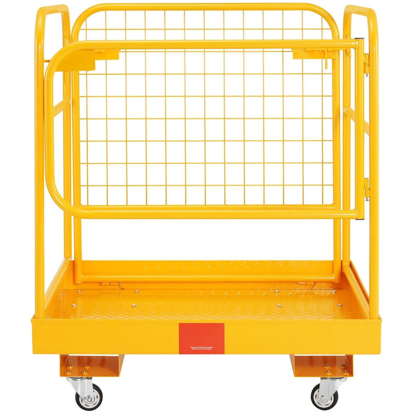 AS Equipment forklift safety cage platform with folding design and lockable wheels