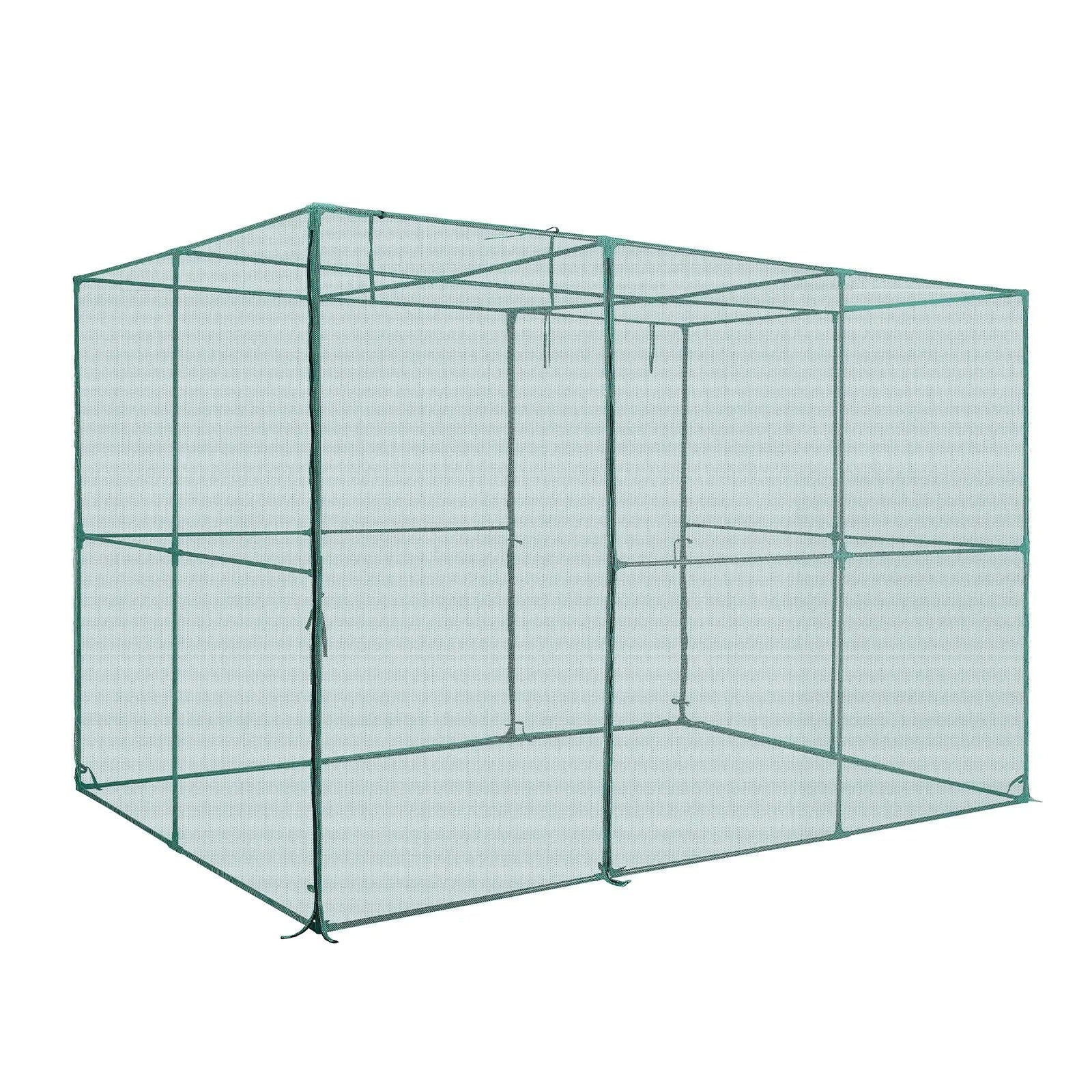 AS Equipment garden crop cage with mesh netting and zippered access door