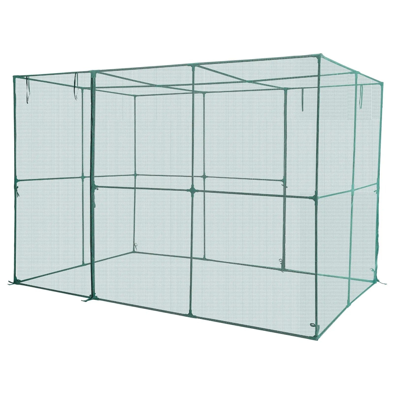 AS Equipment garden crop cage with mesh netting and zippered access door
