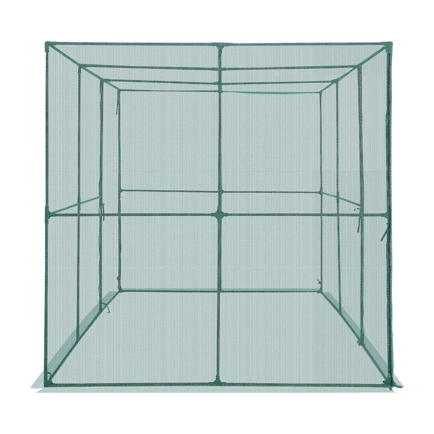 AS Equipment garden crop cage with mesh netting and zippered access door