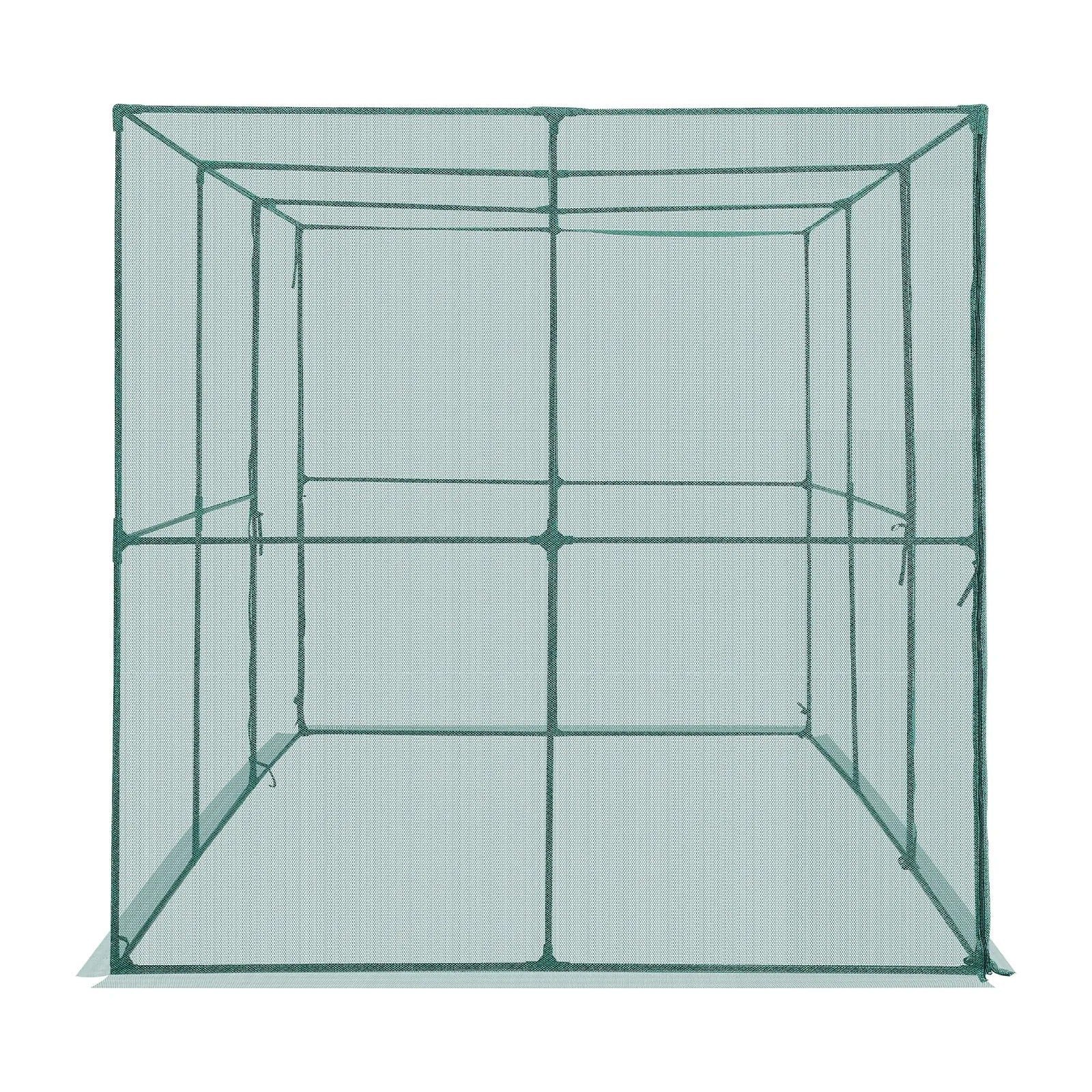 AS Equipment garden crop cage with mesh netting and zippered access door