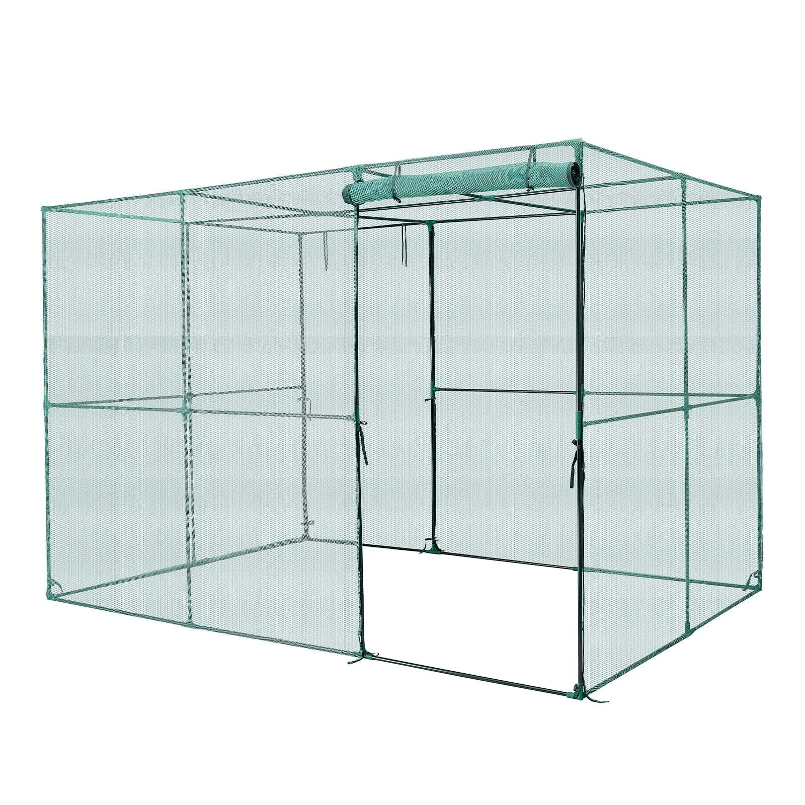 AS Equipment garden crop cage with mesh netting and zippered access door