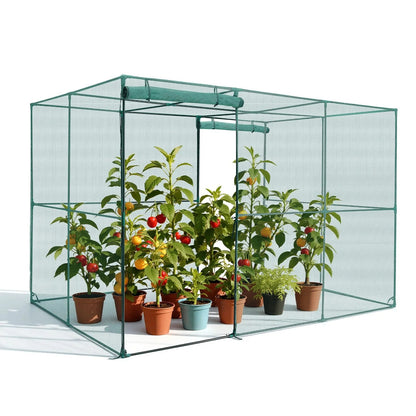 AS Equipment garden crop cage with mesh netting and zippered access door