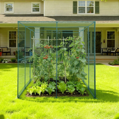 AS Equipment garden crop cage with mesh netting and zippered access door