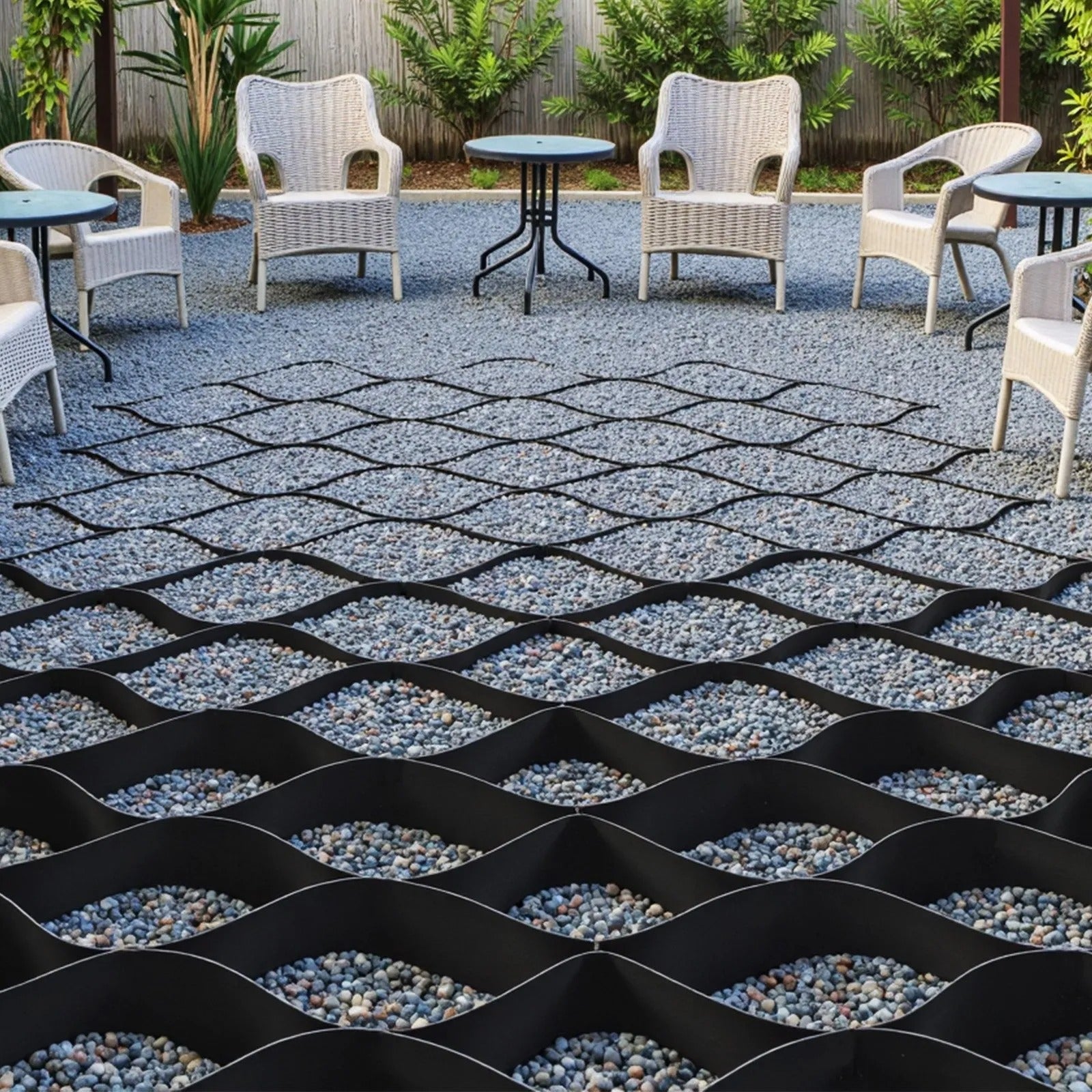 AS Equipment HDPE gravel grid for driveway and ground stabilization