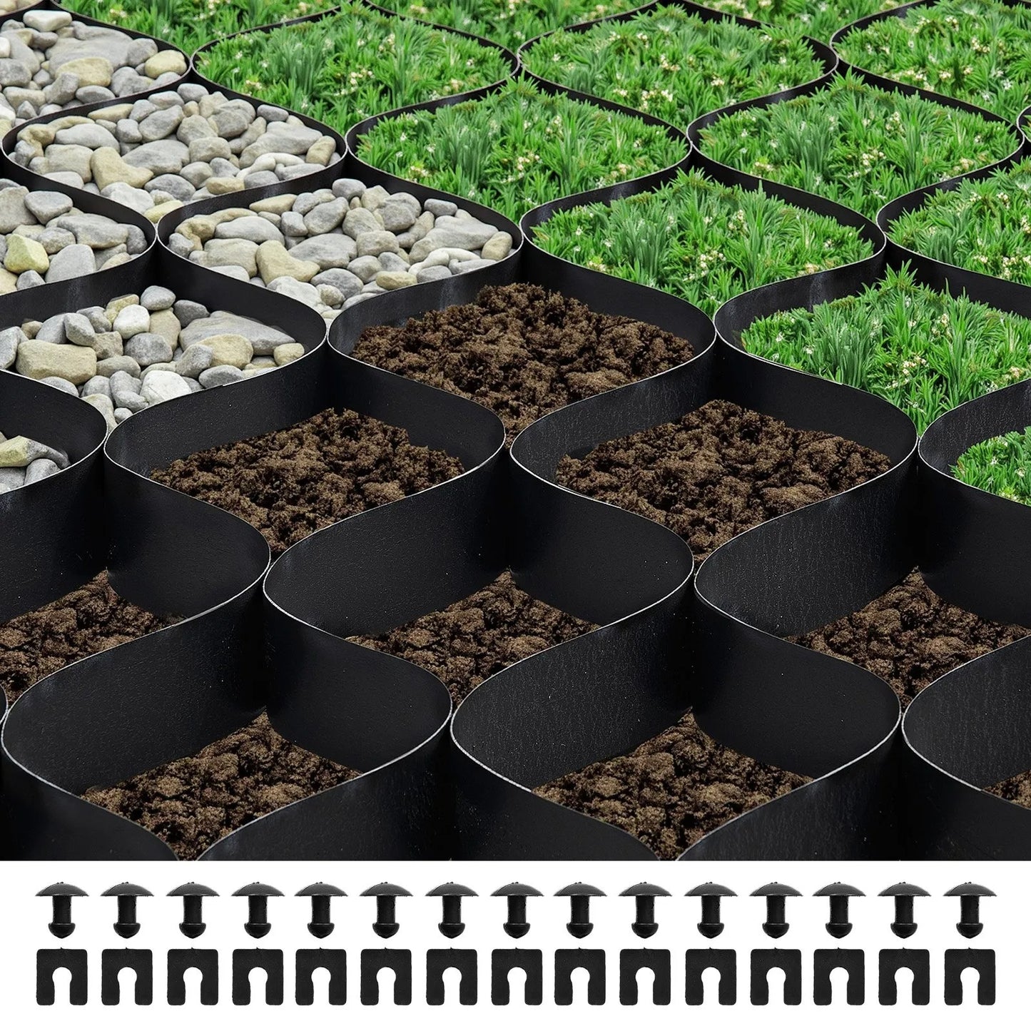 AS Equipment HDPE gravel grid for driveway and ground stabilization