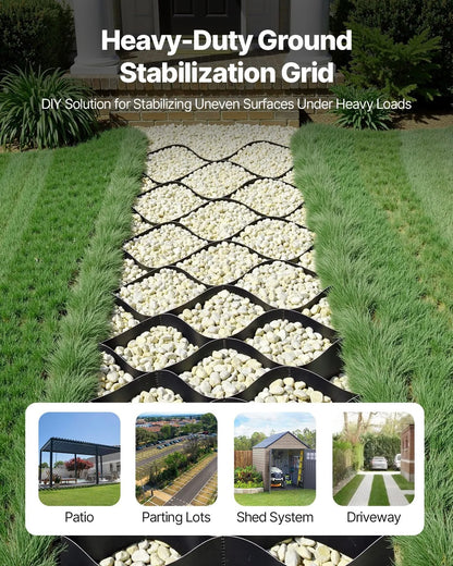 AS Equipment HDPE gravel grid for driveway and ground stabilization