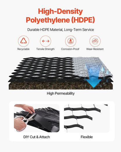 AS Equipment HDPE gravel grid for driveway and ground stabilization