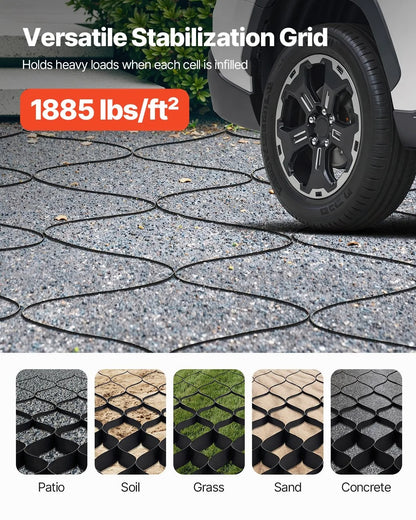 AS Equipment HDPE gravel grid for driveway and ground stabilization