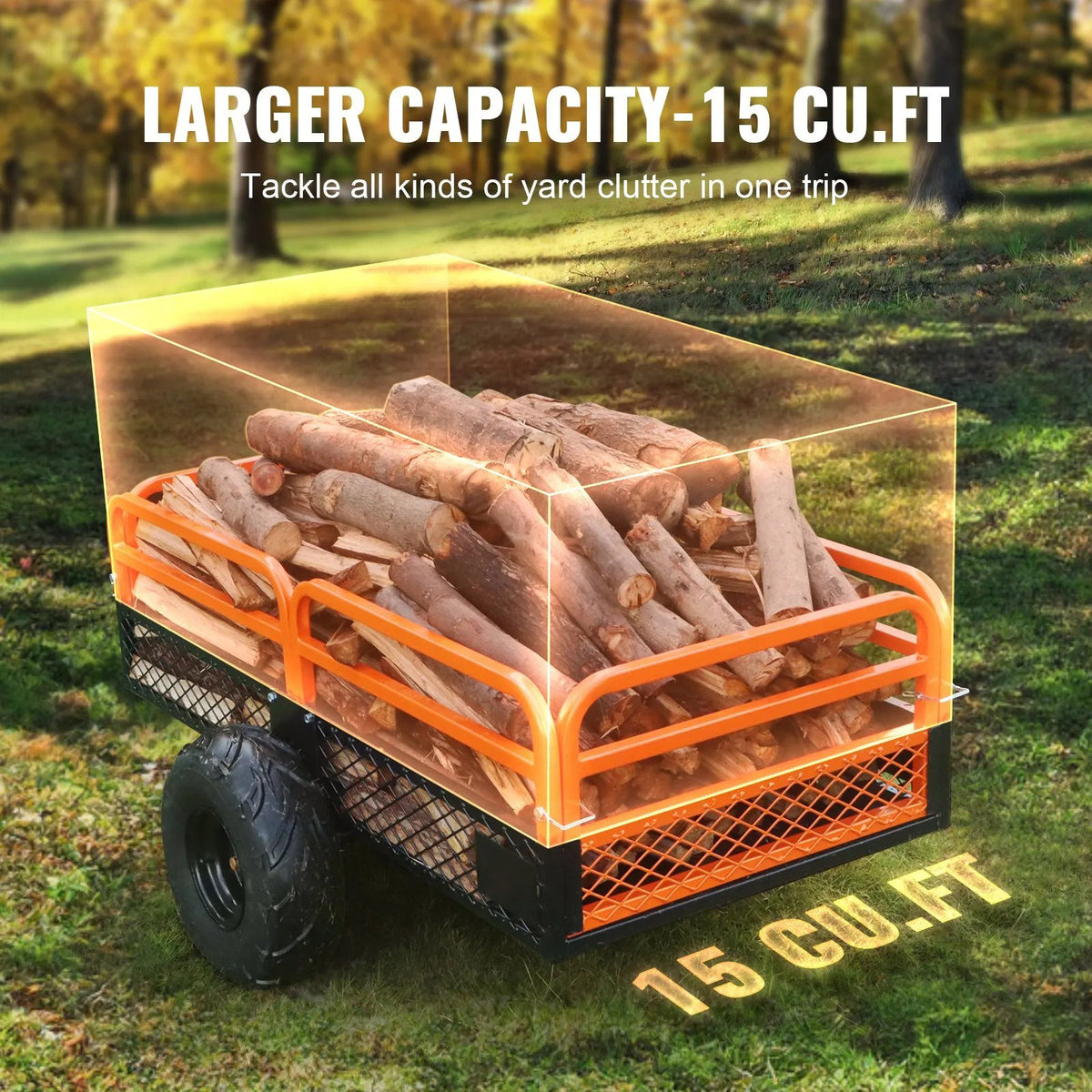 ATV dump cart product angle