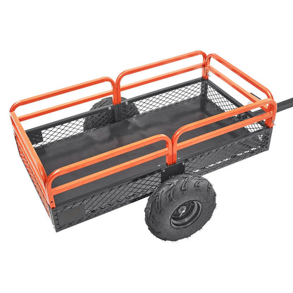 AS Equipment heavy duty ATV dump trailer with removable sides and pneumatic tires