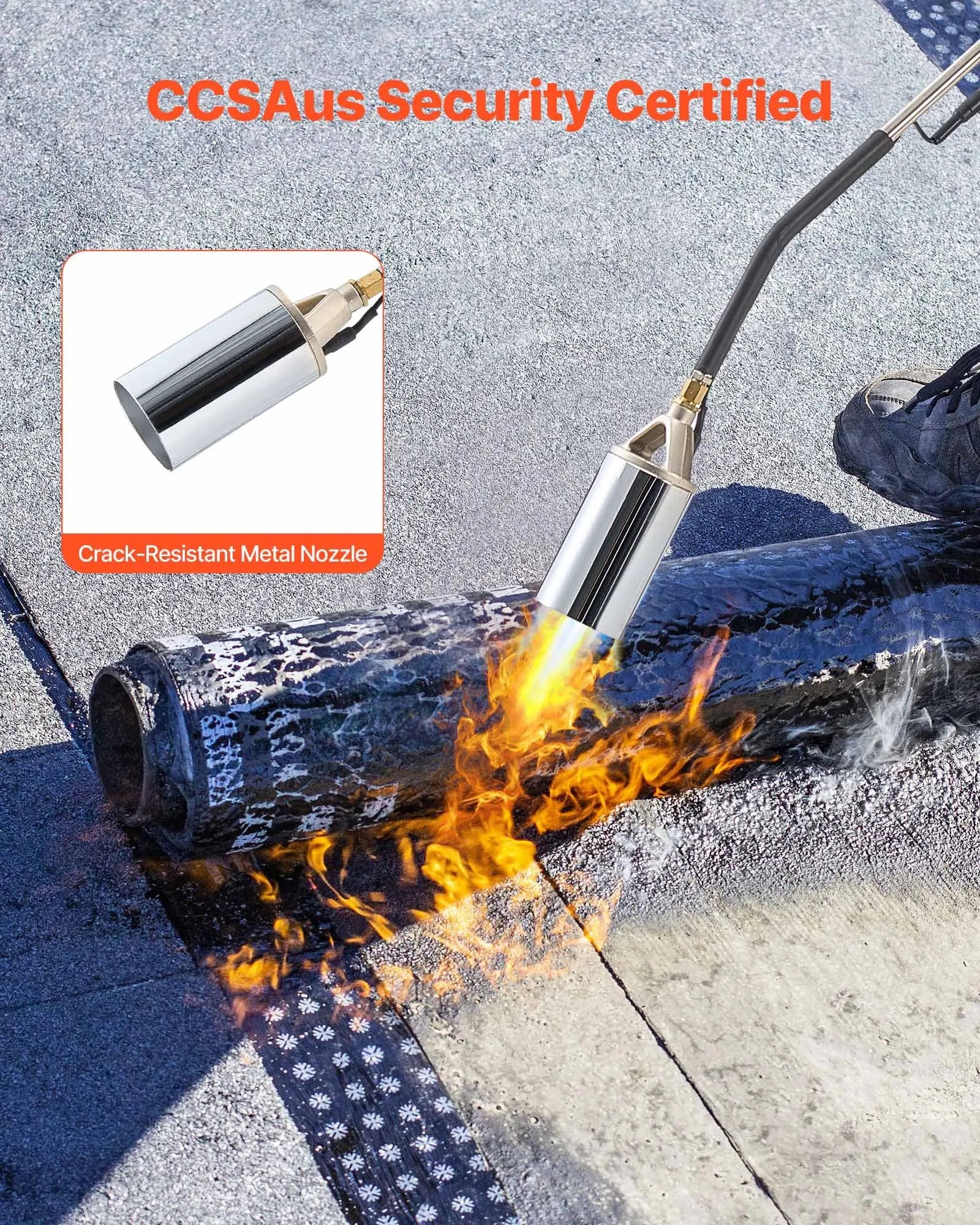 AS Equipment propane weed burner torch with adjustable flame and long hose