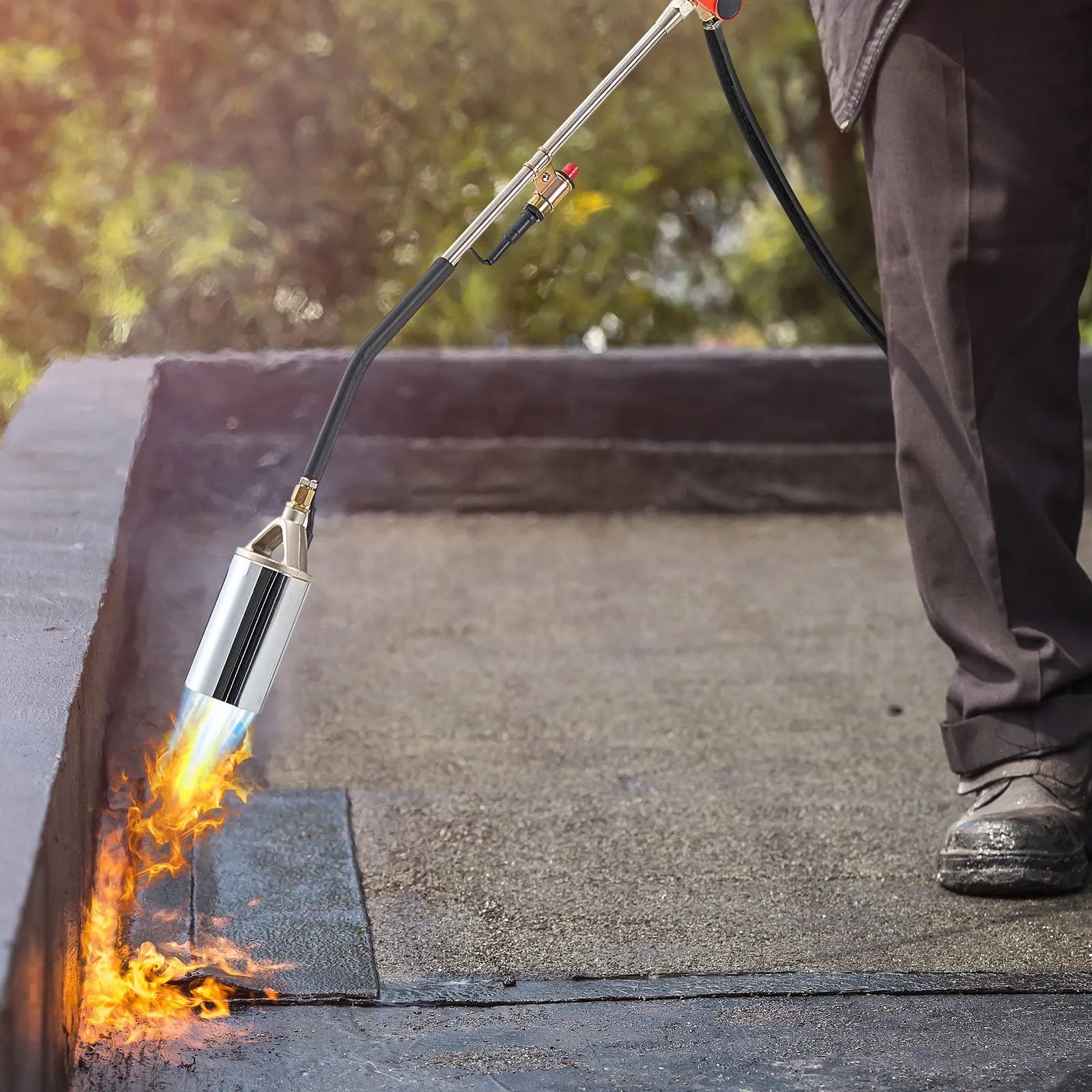 AS Equipment propane weed burner torch with adjustable flame and long hose
