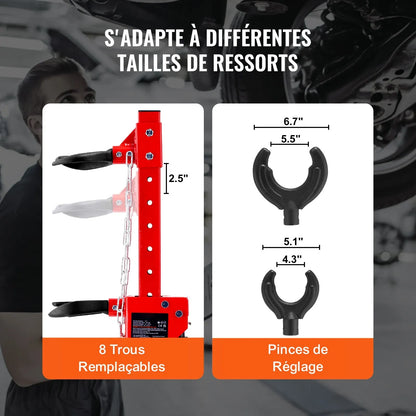 AS Equipment hydraulic strut spring compressor for suspension repair