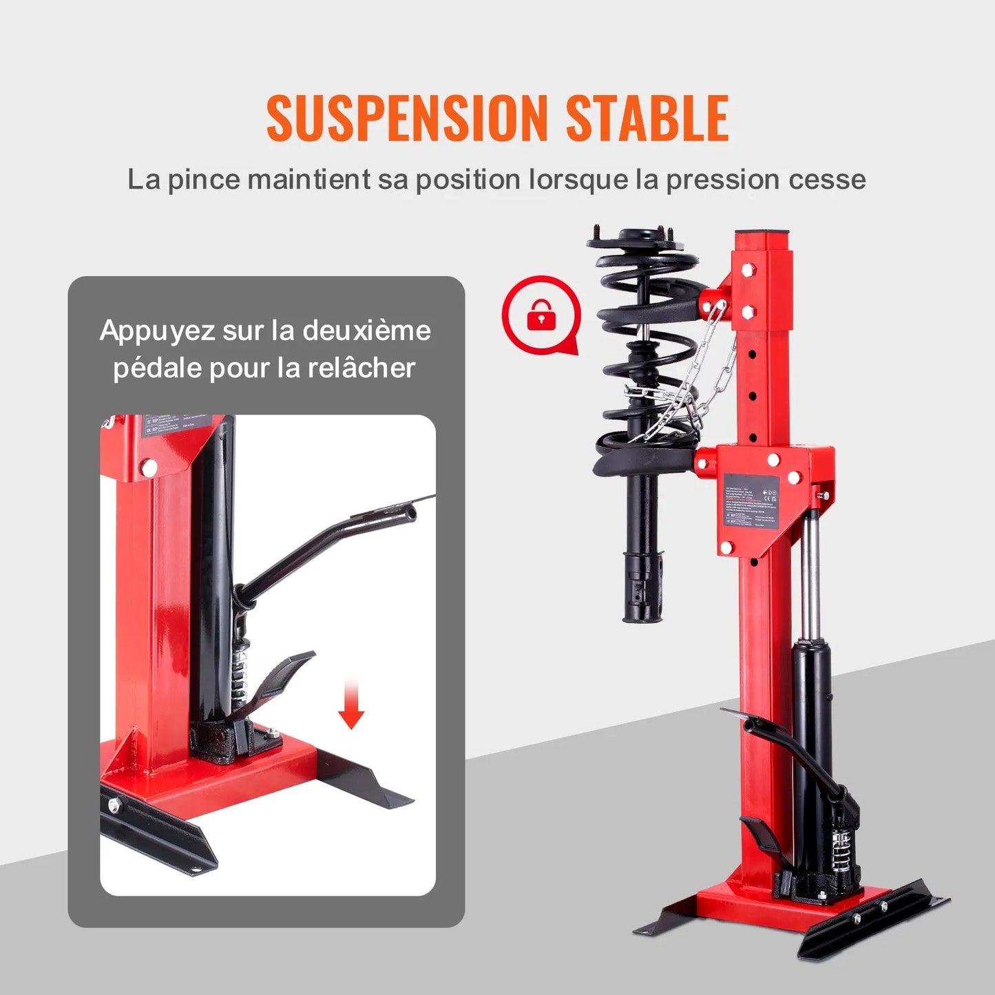 AS Equipment hydraulic strut spring compressor for suspension repair
