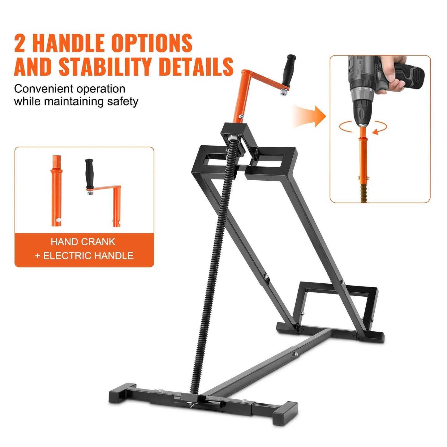 AS Equipment ride on lawn mower lift jack with foldable steel frame