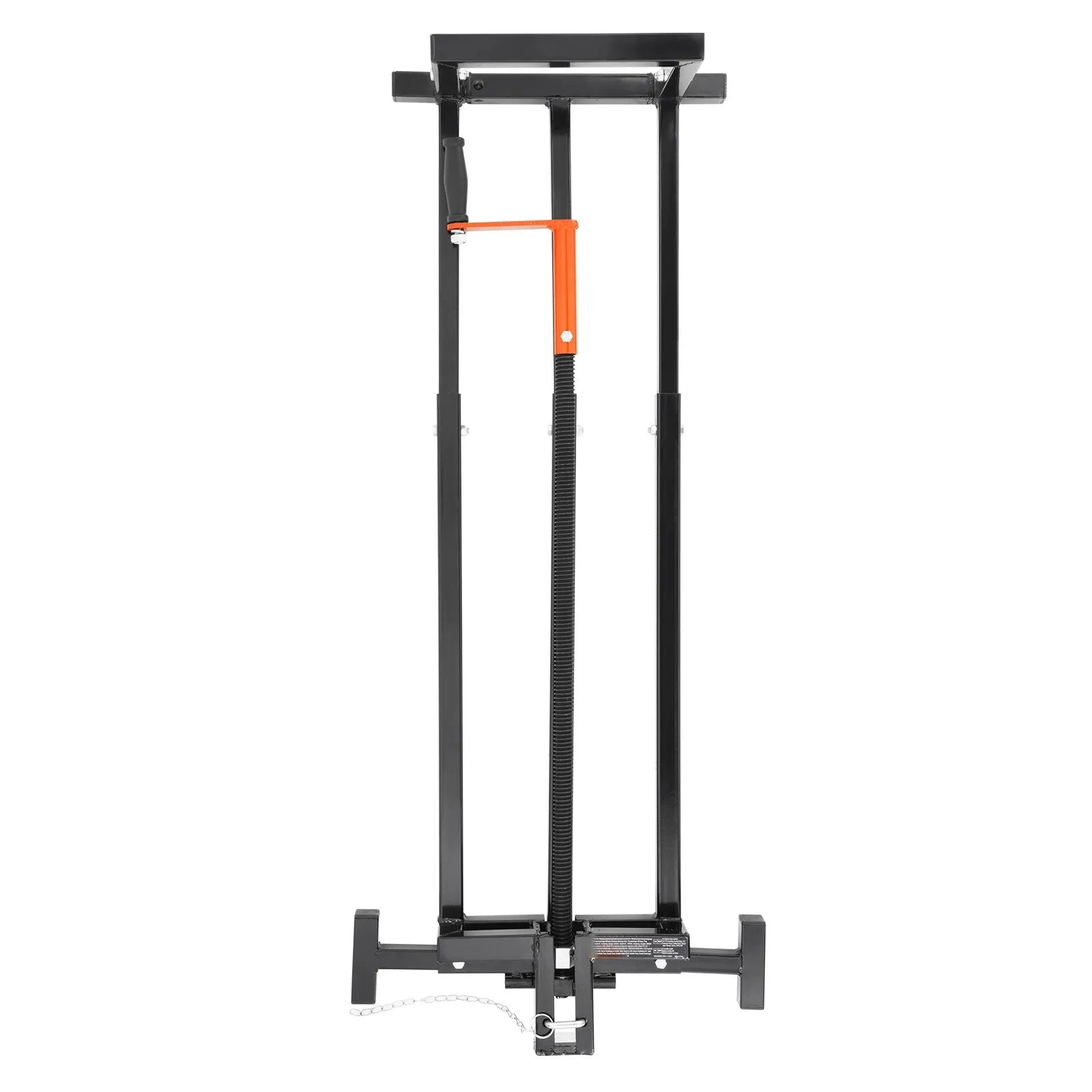 Ride-on mower lift wheel cradle view