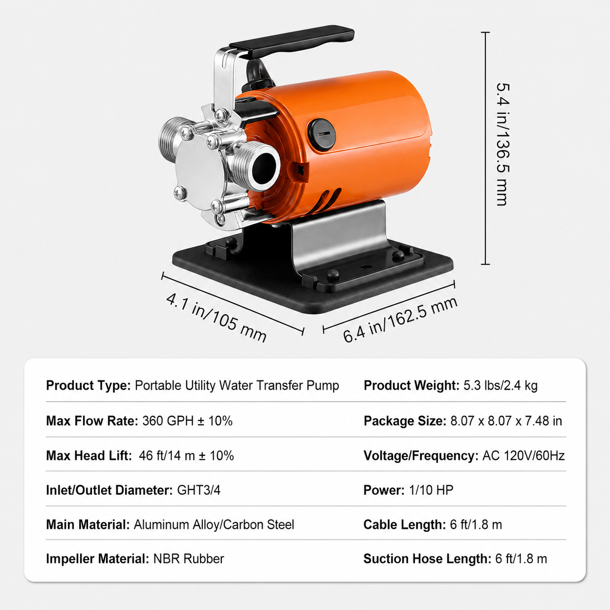 AS Equipment Portable Water Transfer Pump