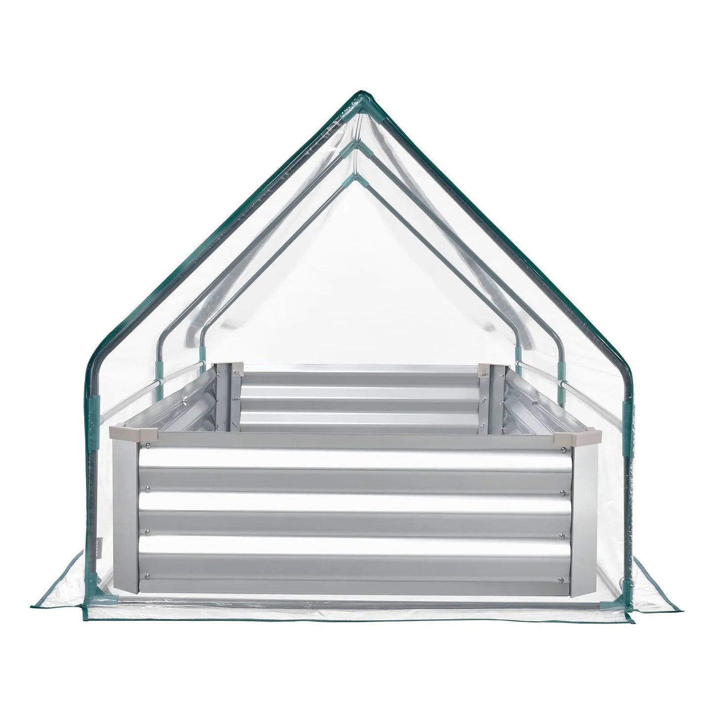 AS Equipment raised garden bed with greenhouse cover for outdoor vegetable gardening