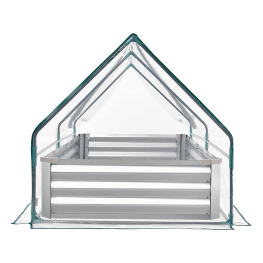 AS Equipment raised garden bed with greenhouse cover for outdoor vegetable gardening