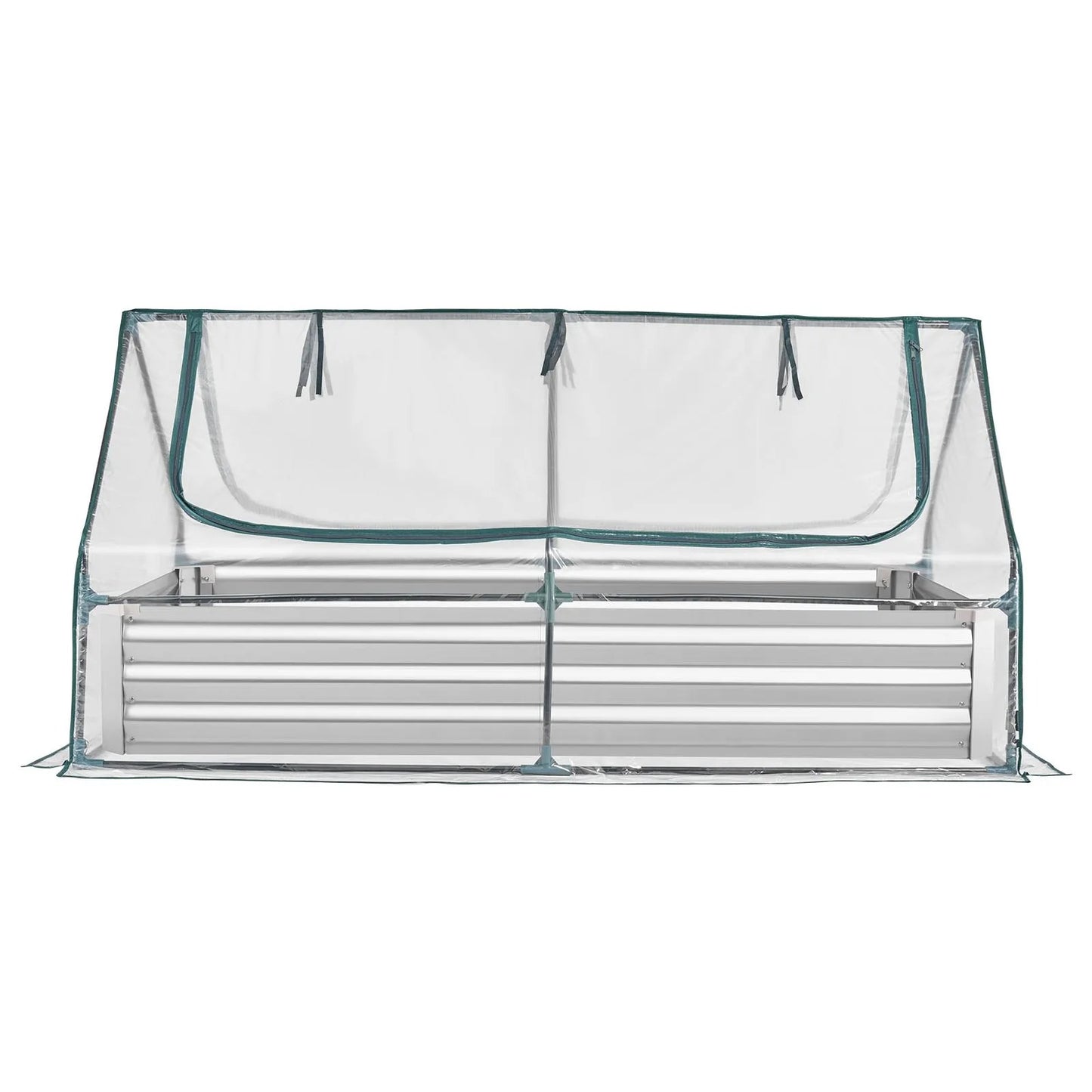AS Equipment raised garden bed with greenhouse cover for outdoor vegetable gardening