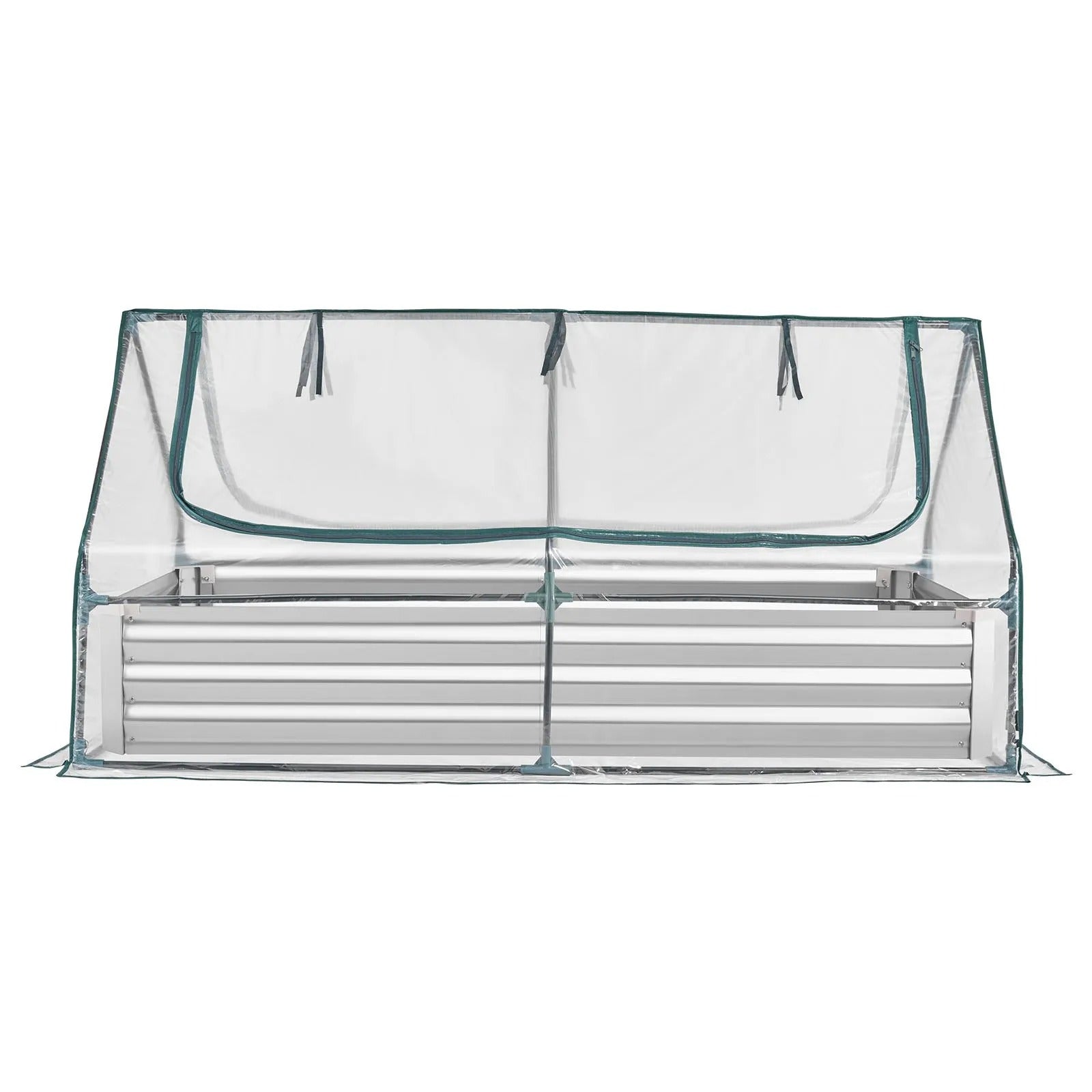 AS Equipment raised garden bed with greenhouse cover for outdoor vegetable gardening