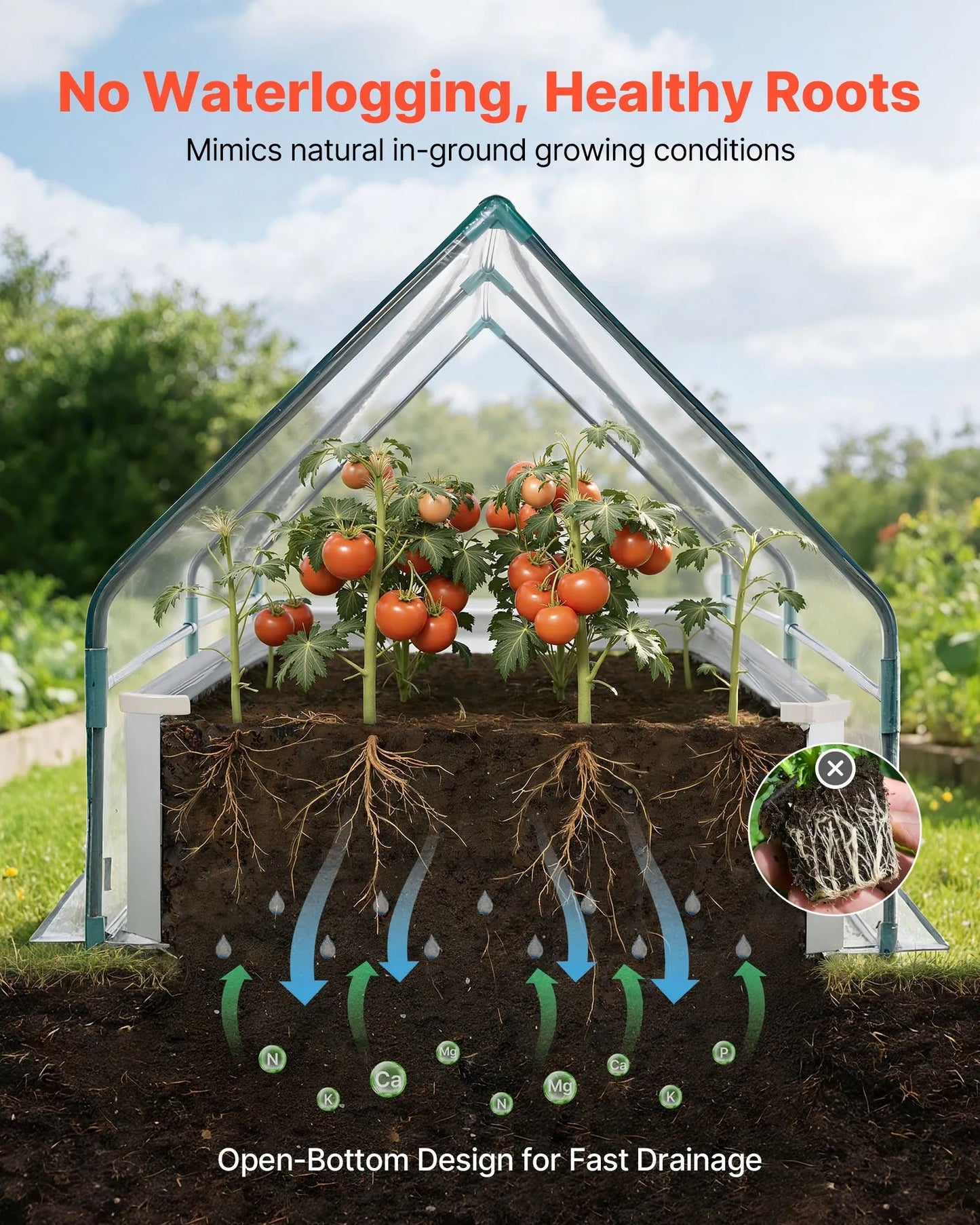 AS Equipment raised garden bed with greenhouse cover for outdoor vegetable gardening
