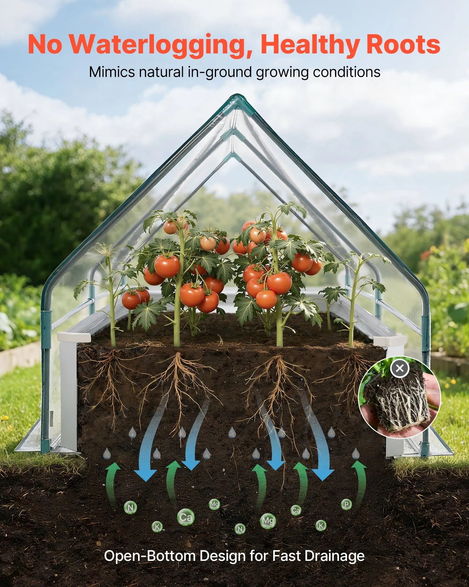 AS Equipment raised garden bed with greenhouse cover for outdoor vegetable gardening