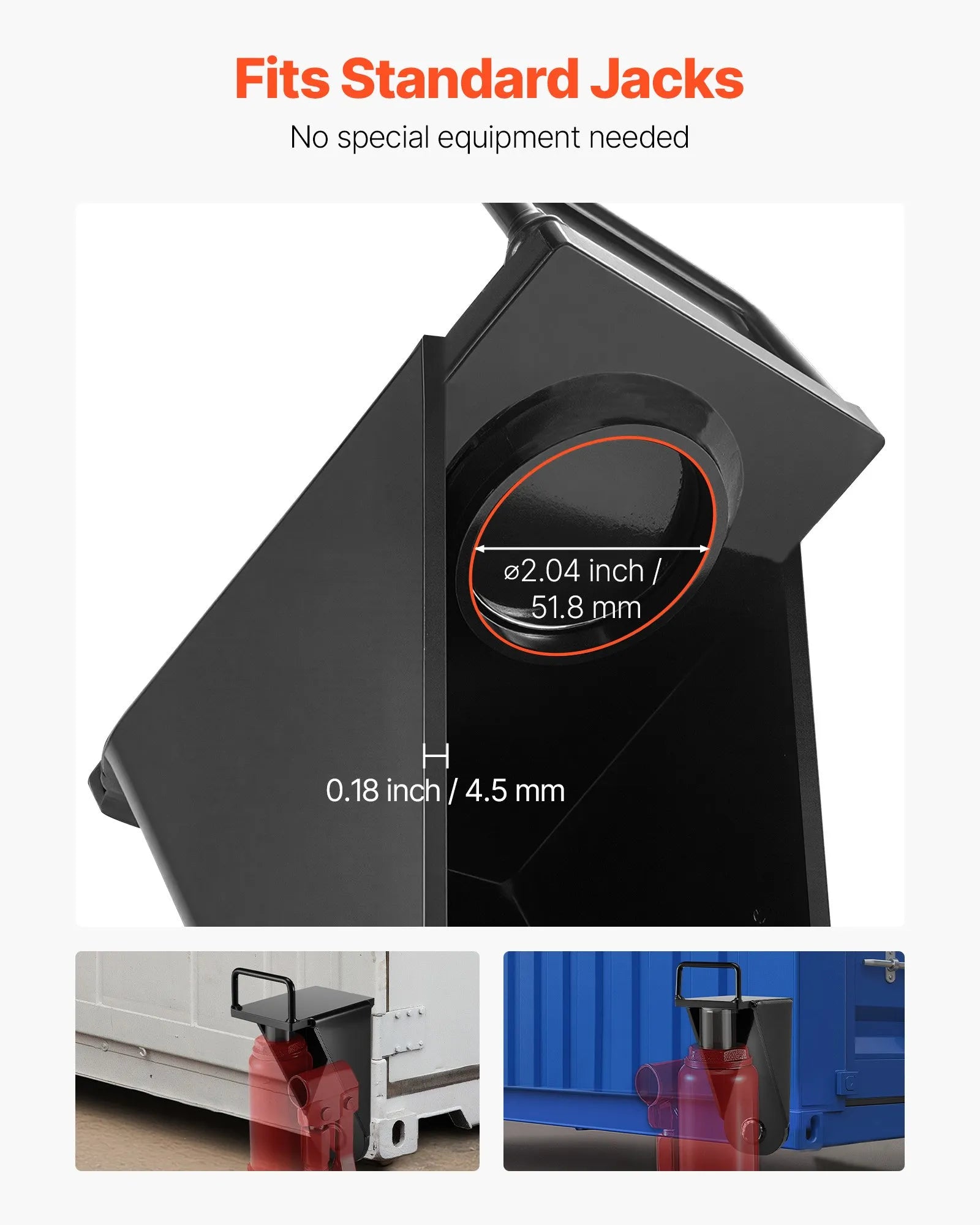 AS Equipment heavy duty shipping container jack lug with U-shaped handle