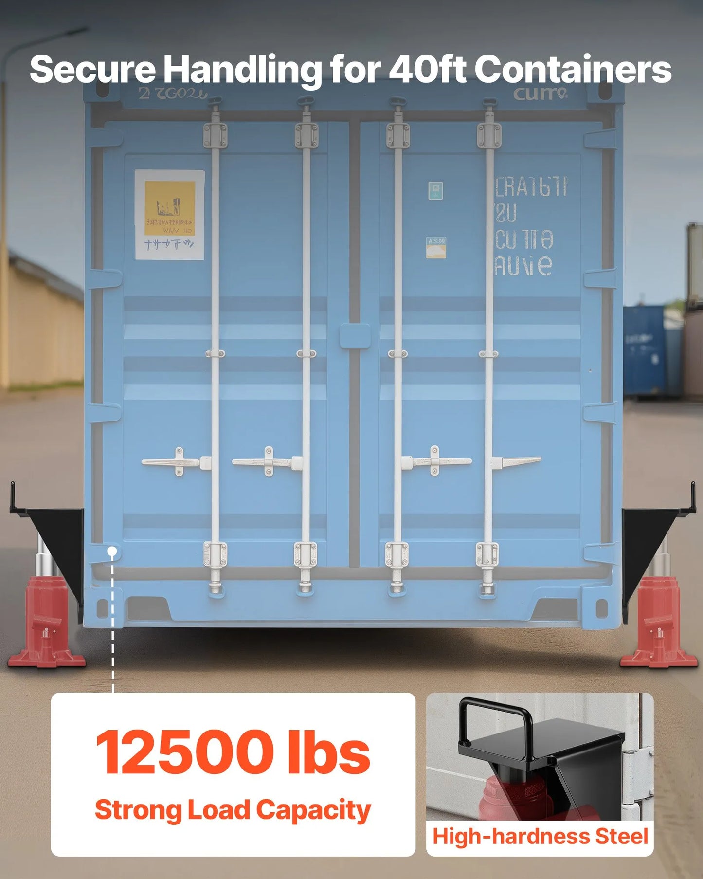 AS Equipment heavy duty shipping container jack lug with U-shaped handle