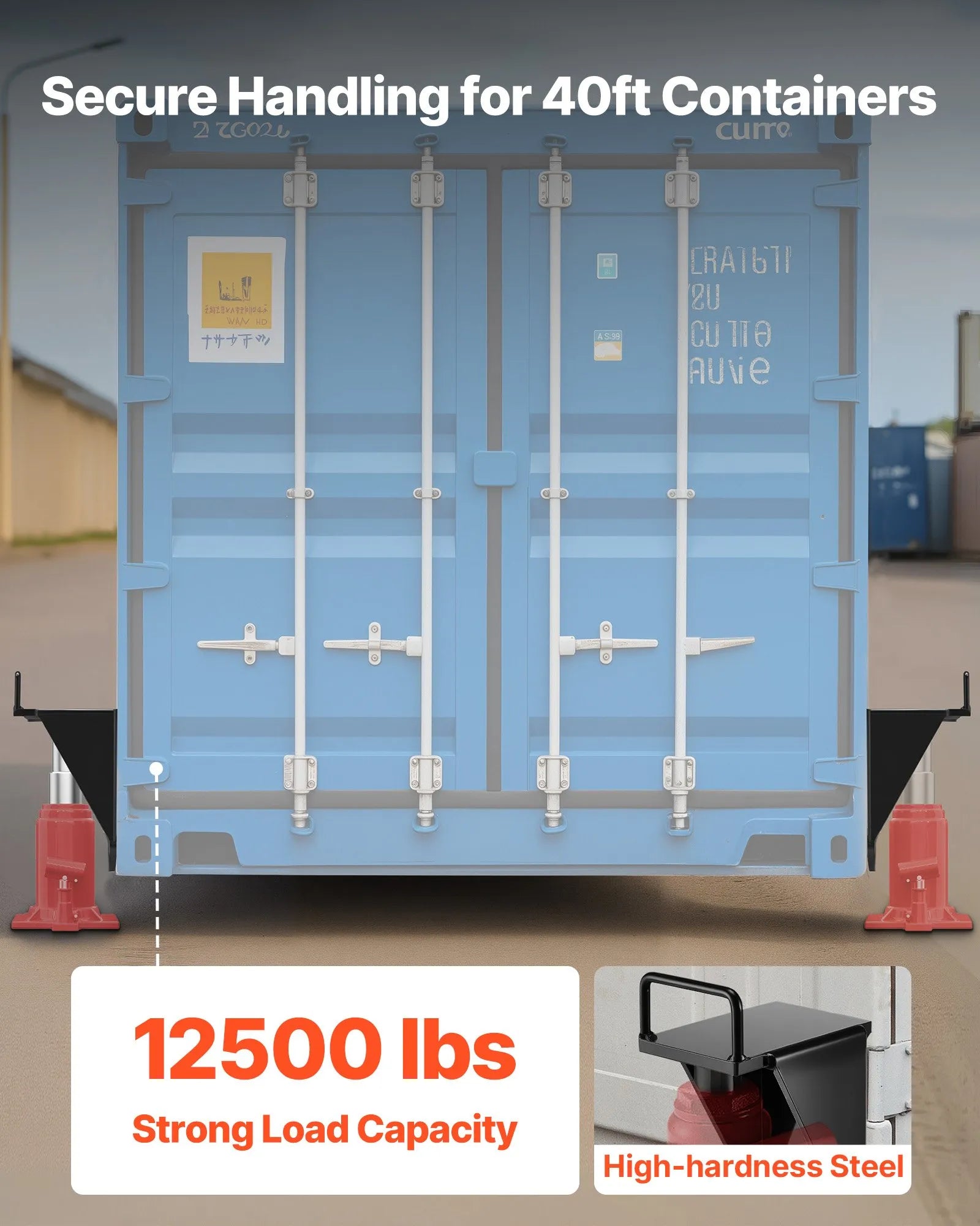AS Equipment heavy duty shipping container jack lug with U-shaped handle