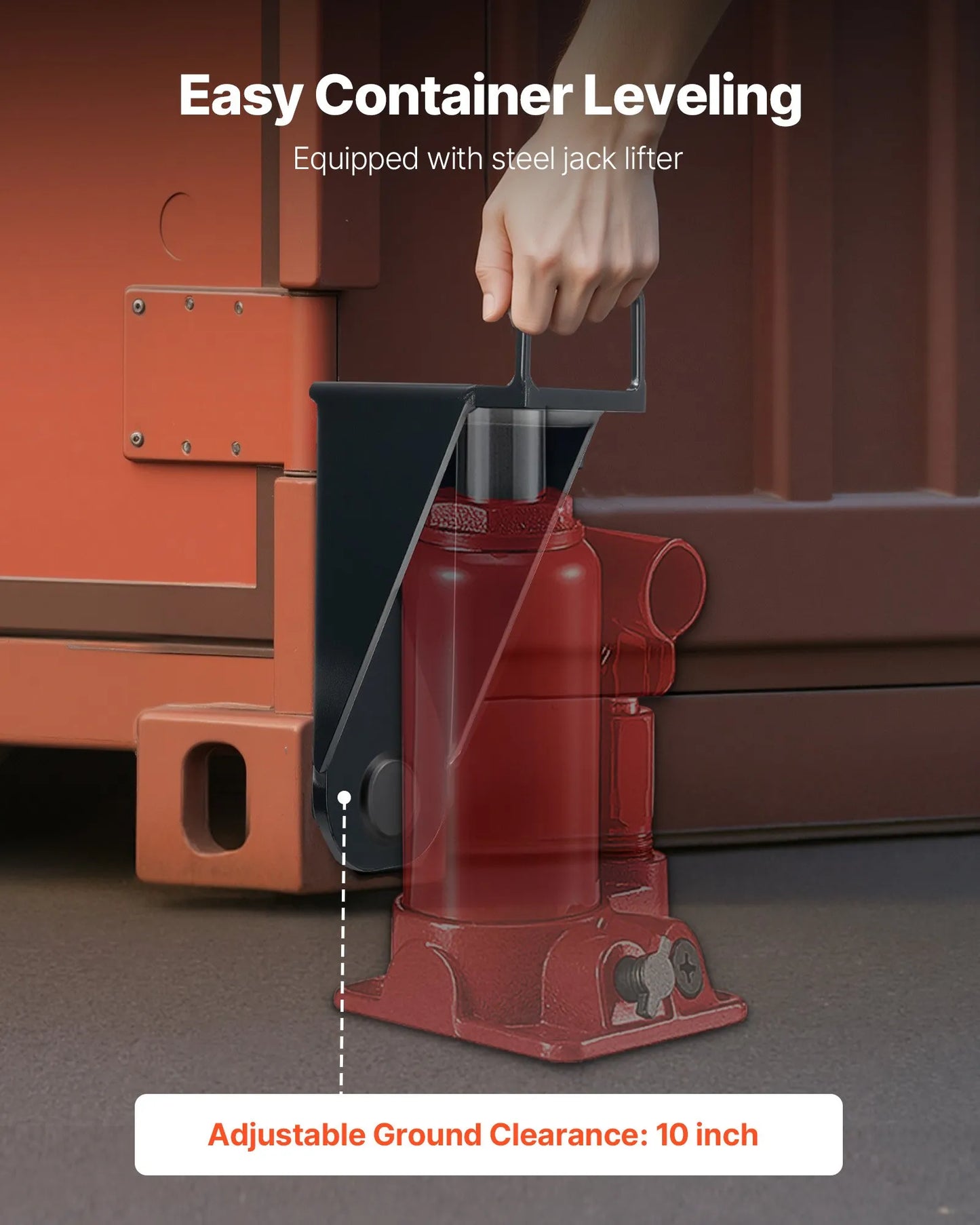 AS Equipment heavy duty shipping container jack lug with U-shaped handle