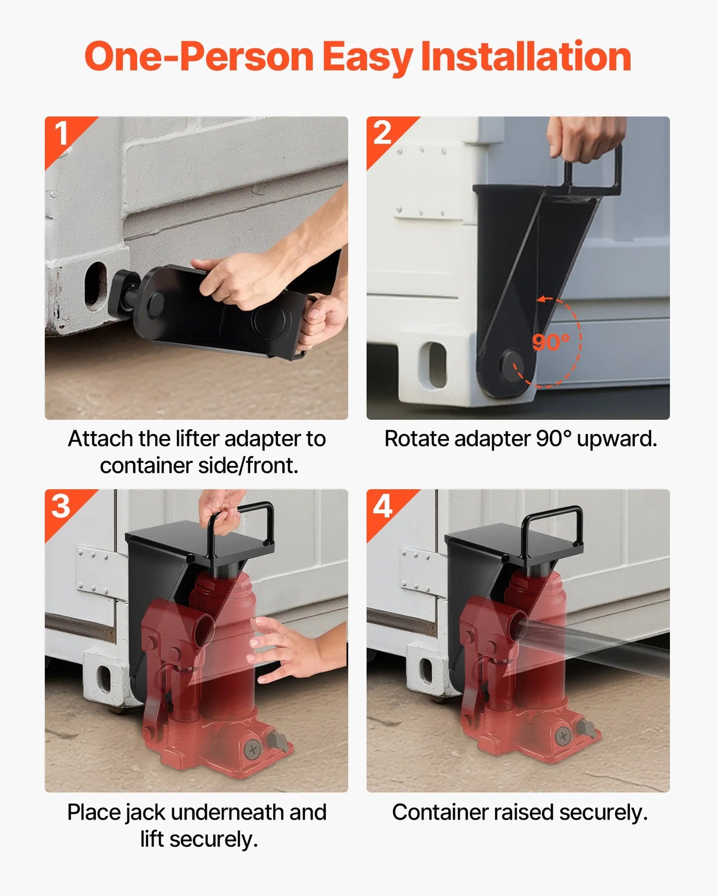 AS Equipment heavy duty shipping container jack lug with U-shaped handle