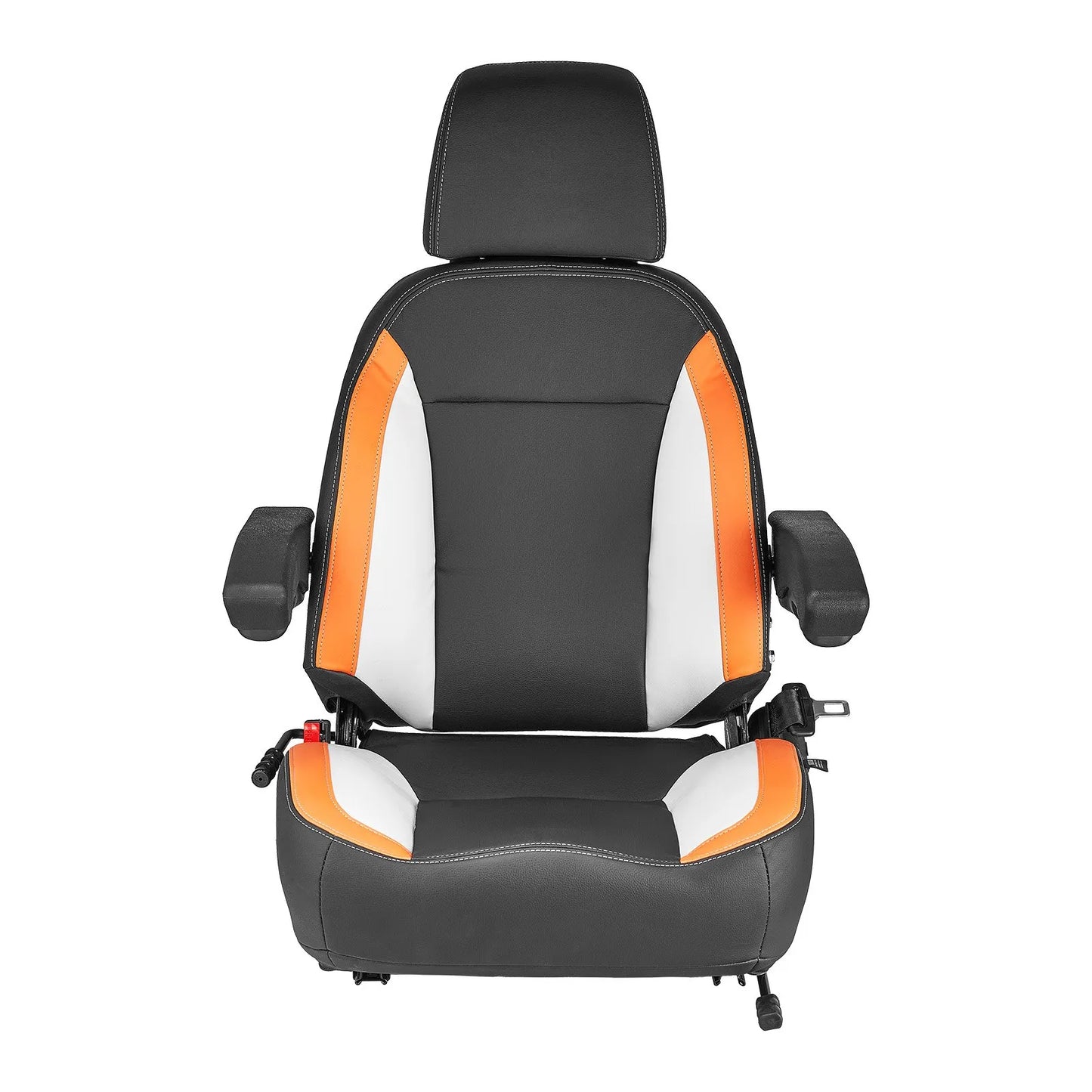 AS Equipment universal forklift tractor seat with adjustable headrest and armrests