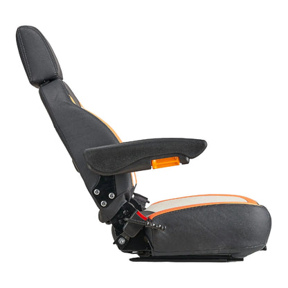 AS Equipment universal forklift tractor seat with adjustable headrest and armrests