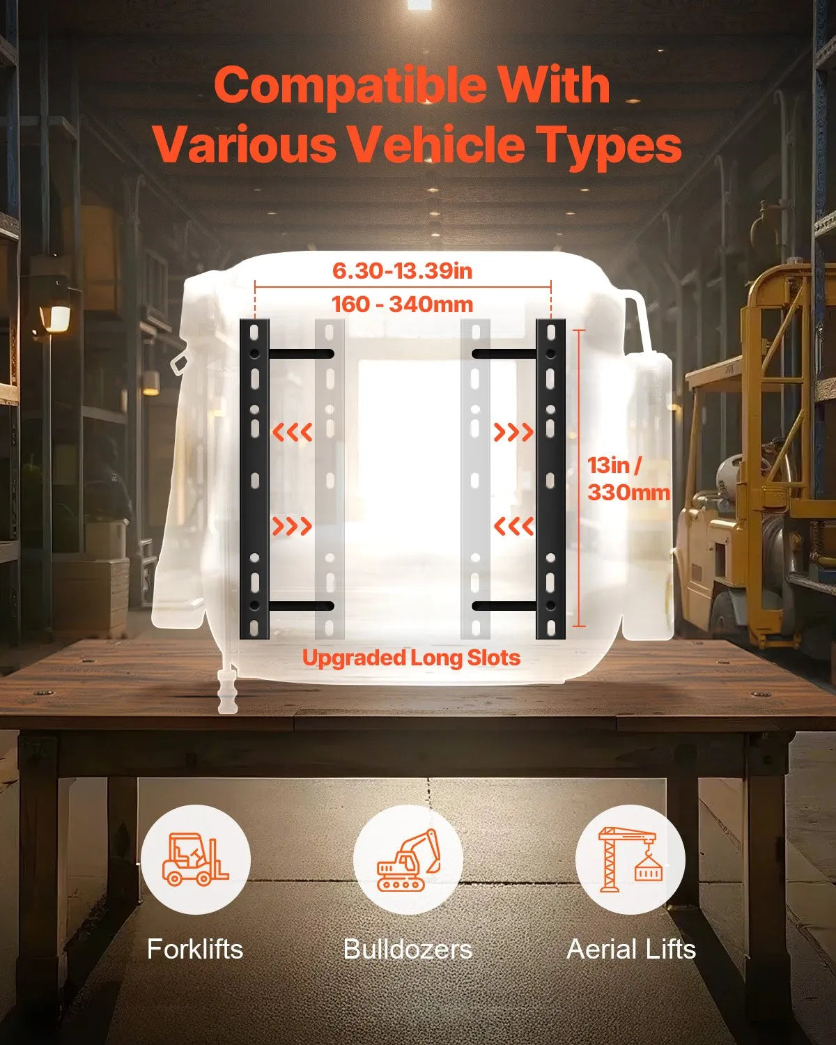 AS Equipment universal forklift tractor seat with adjustable headrest and armrests