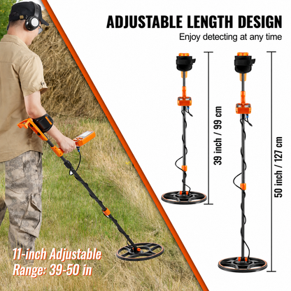 AS Equipment waterproof metal detector with LCD display and 12 inch search coil
