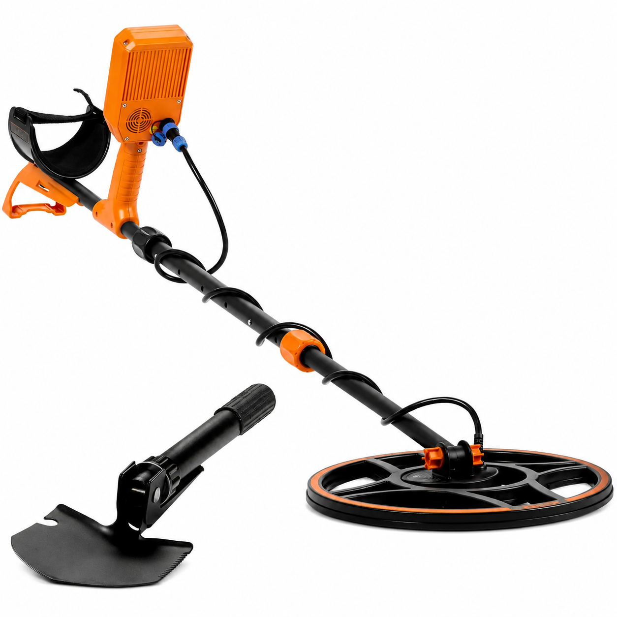AS Equipment waterproof metal detector with LCD display and 12 inch search coil
