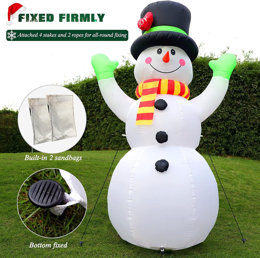 7FT Inflatable Snowman with Magic Hat